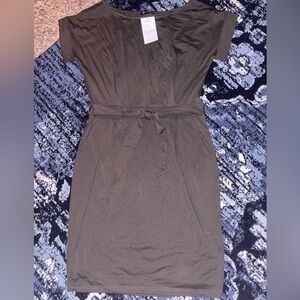 Pretty Garden Elegant Olive Green Women's Dress